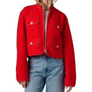 Blank NYC Vibrant Red Bomber Jacket